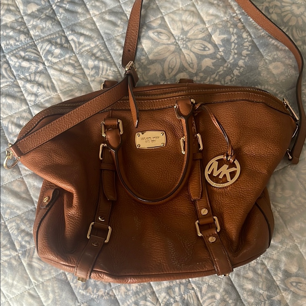 Michael Kors Brown Leather Shoulder Bag